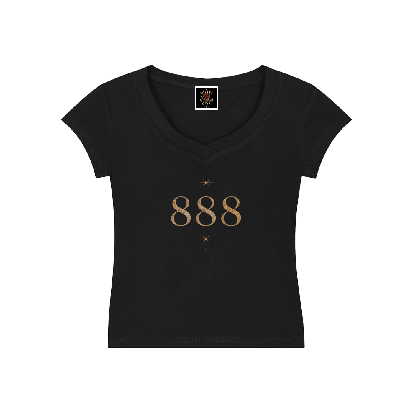 Essential V-Neck Bodycon T-Shirt - Divine Grit
