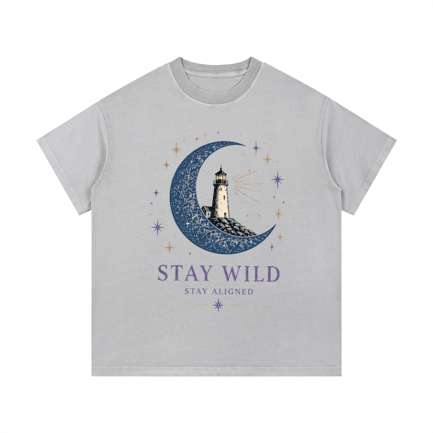 Stay Wild Vintage Wash Cotton T-Shirt - Divine Grit