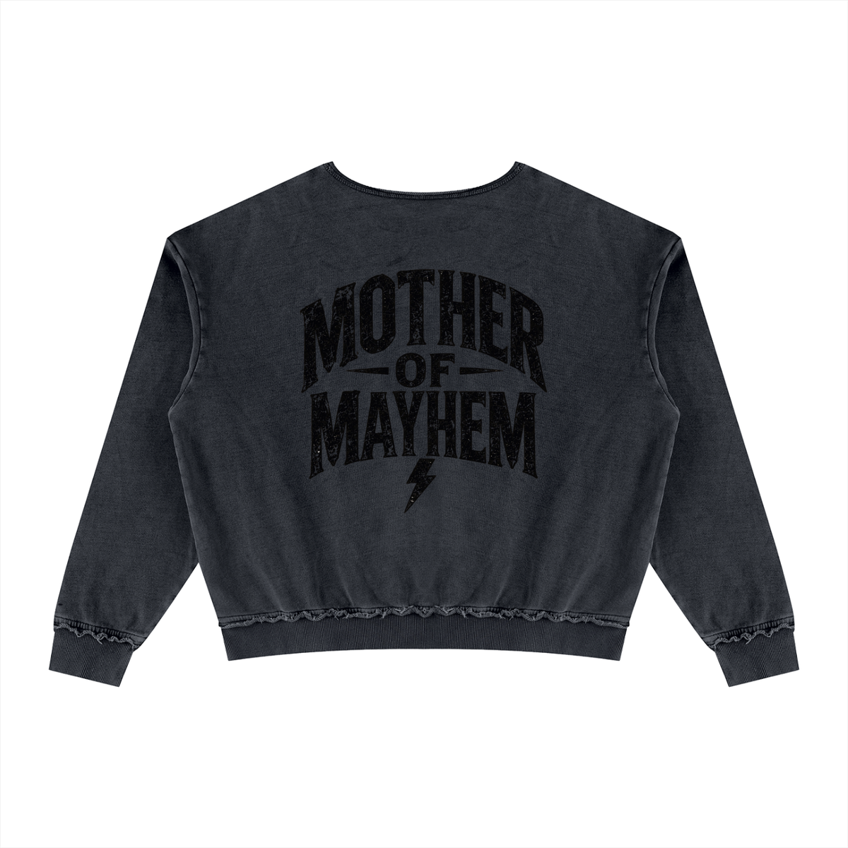 Mother of Mayhem Black Vintage Wash Crewneck Sweatshirt