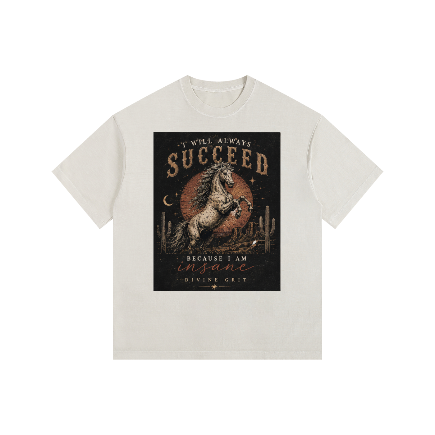 I will succeed Vintage Oversized Cotton T-Shirt for a Timeless Look