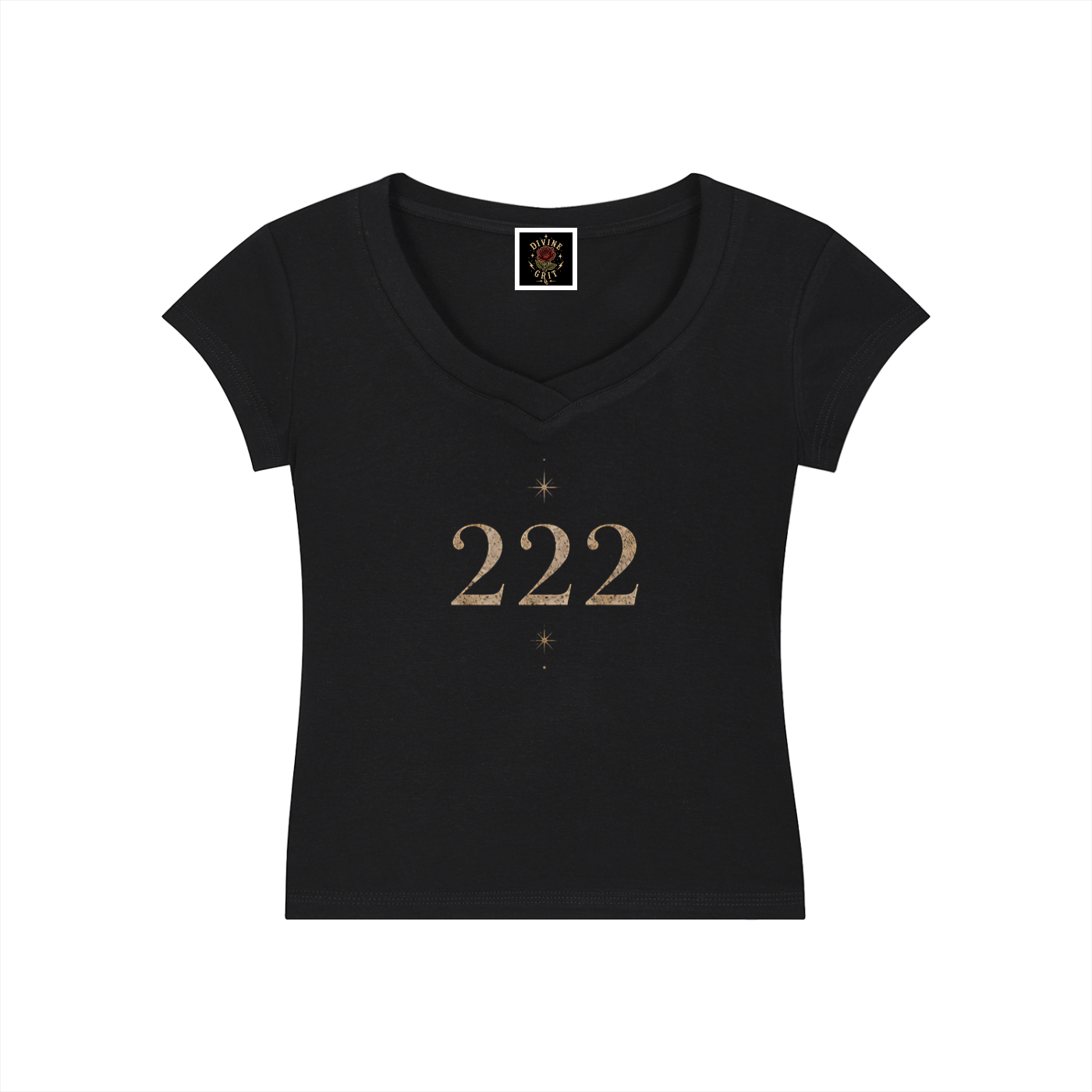 Essential V-Neck Bodycon T-Shirt - Divine Grit