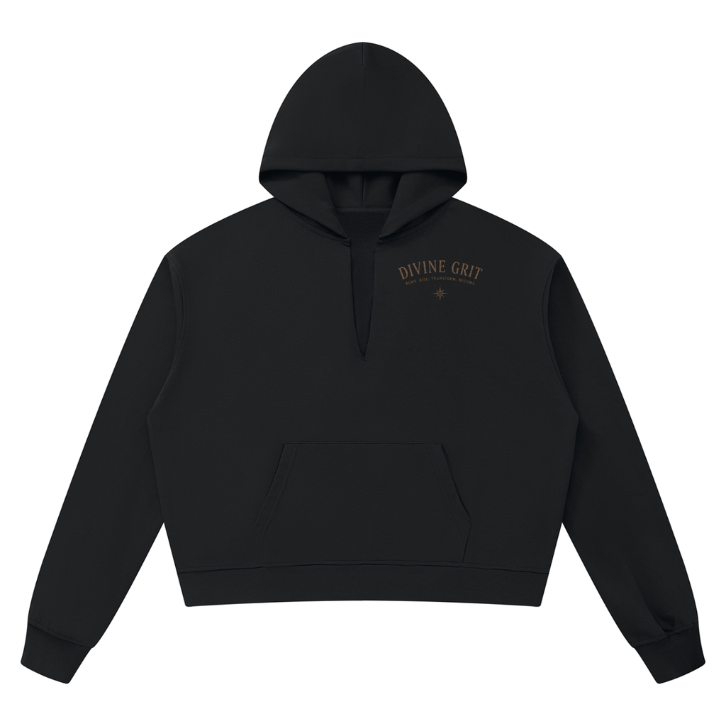 Unisex Boxy Raw Edge Hoodie