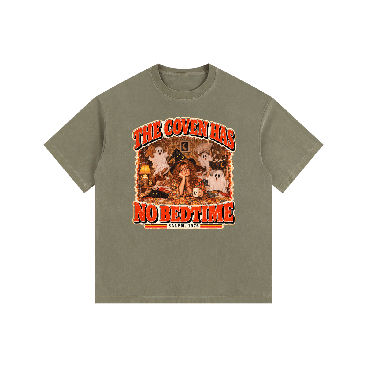 The Coven Has No Bedtime Halloween T-Shirt | Cotton Graphic Tee