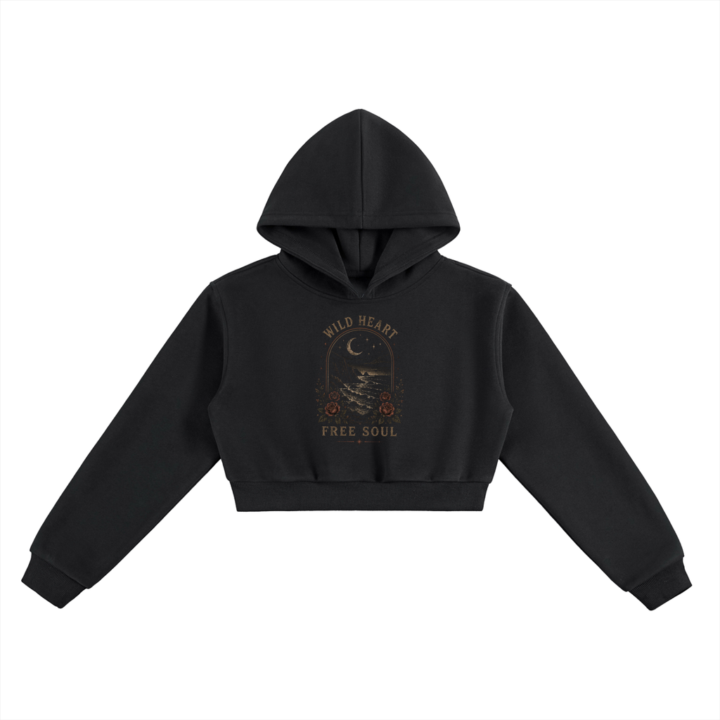 Wild Heart Cropped Hoodie - Divine Grit