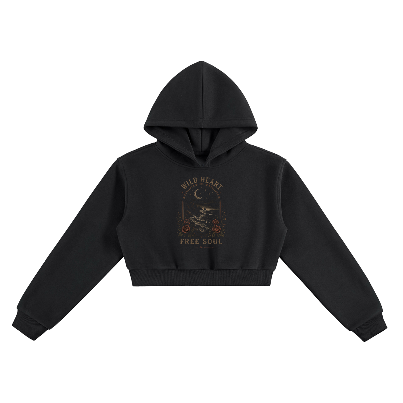 Wild Heart Cropped Hoodie - Essential Style for Free Spirits