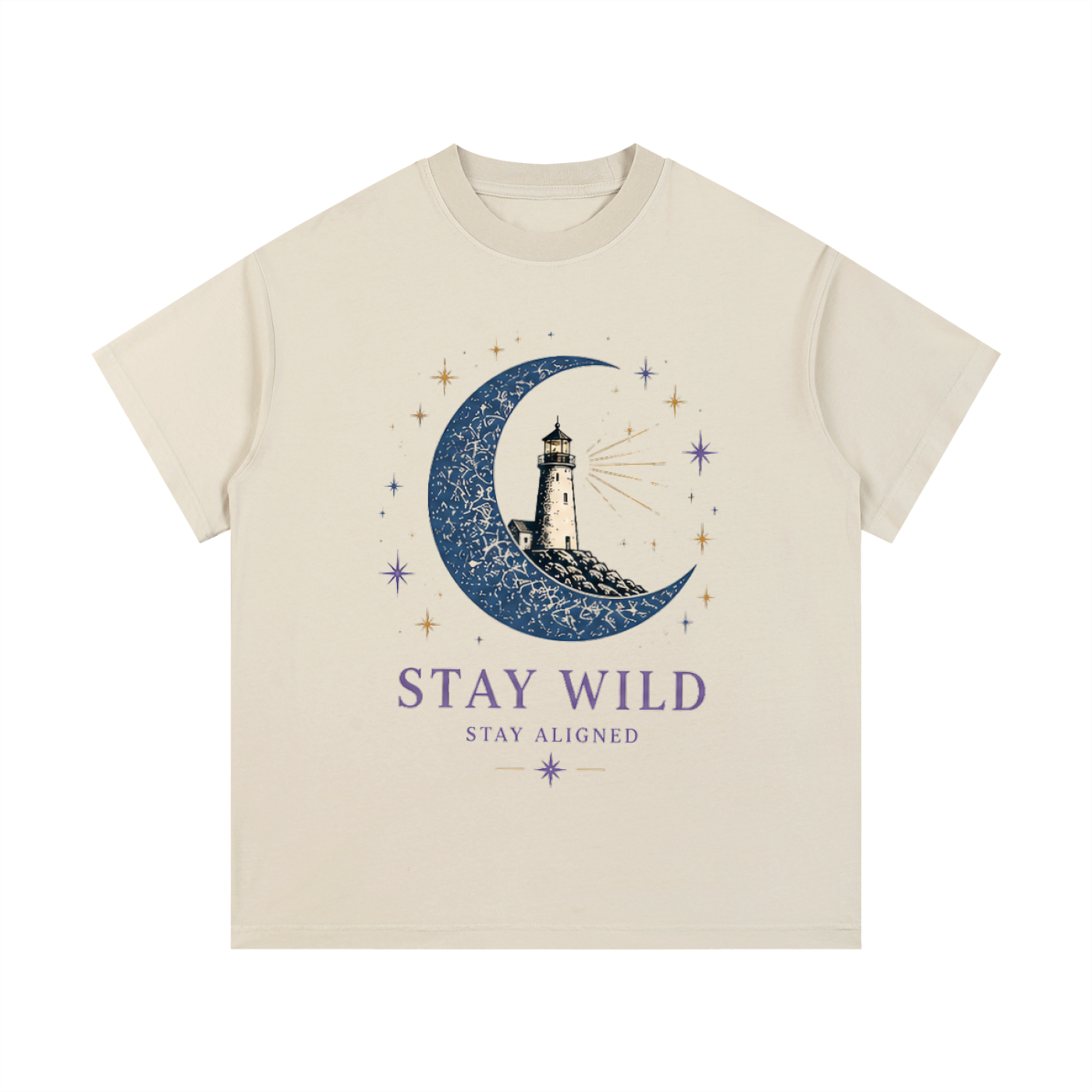 Stay Wild Vintage Wash Cotton T-Shirt - Divine Grit