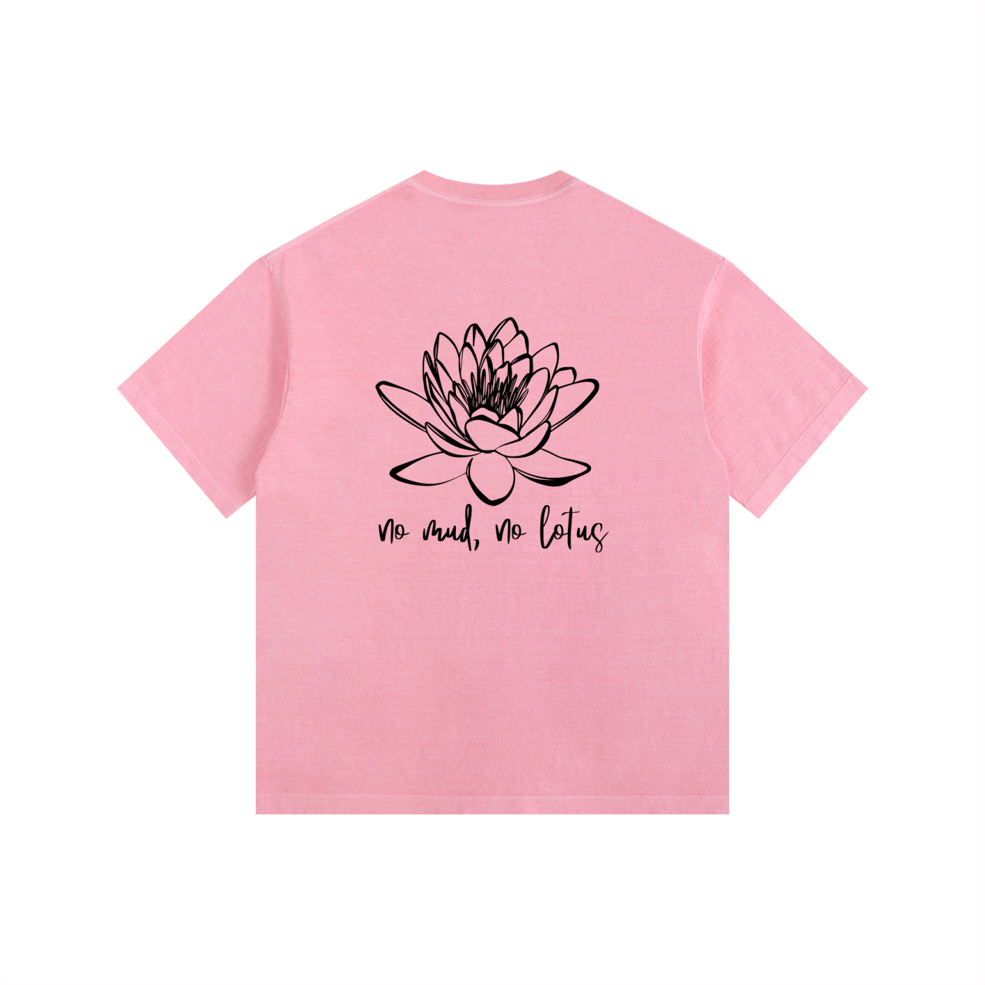 no mud no lotus Vintage Washed Oversized Cotton T-Shirt - Divine Grit