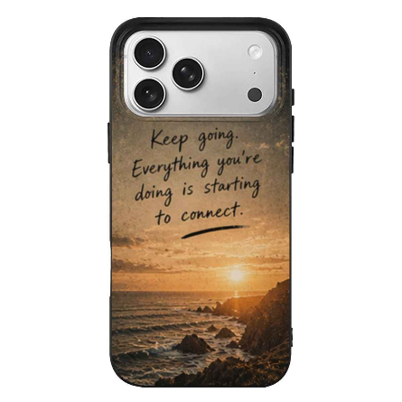 Keep Going iPhone 17 Pro Max Case – Motivational Quote Phone Case