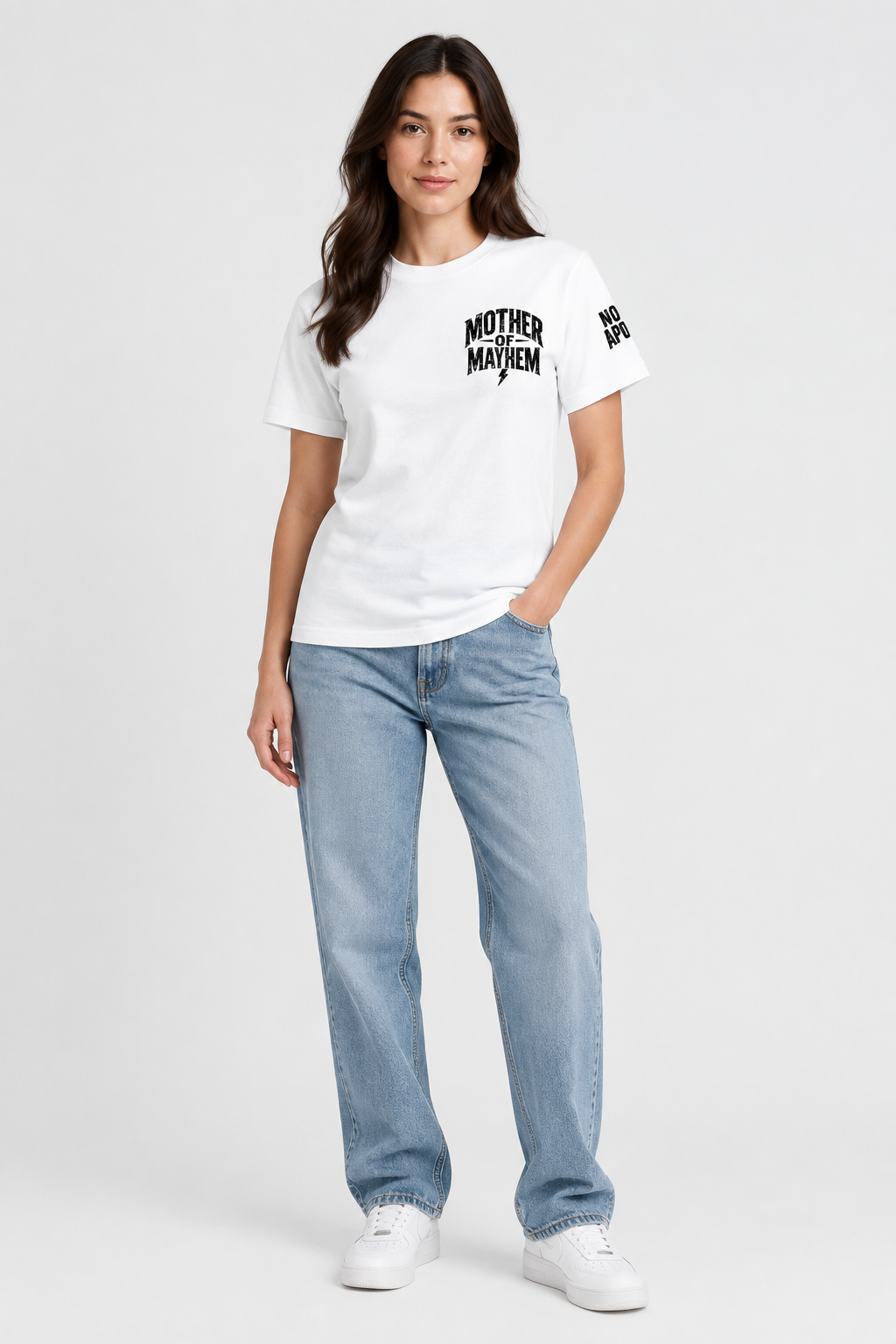 Lucent White tee studio mockup